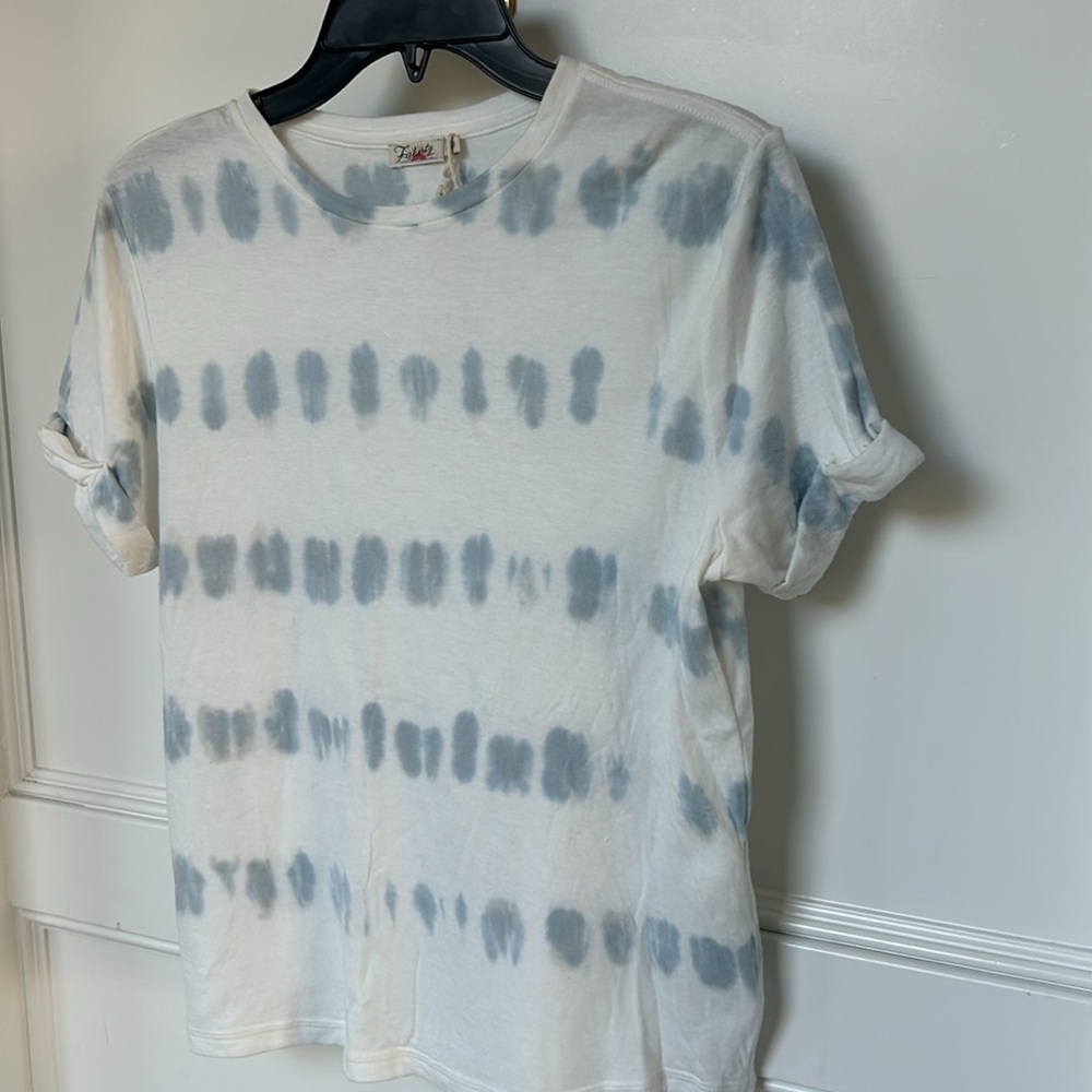 Faherty Zuma Cloud Cotton T shirt Breaker Tie Dye Blue Color Short Sleeve XS - Picture 5 of 7